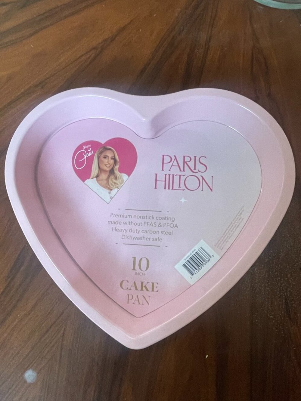 Paris Hilton Heart Cake Pan Pink 10” NWT
